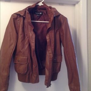 A brown leather jacket