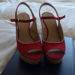 Tahari  Open Peep Toe Cork Platform Sandal NoTrade