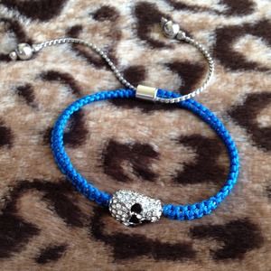 Cyber Monday sale🎉"Blue" Rhinestone Skull Brace