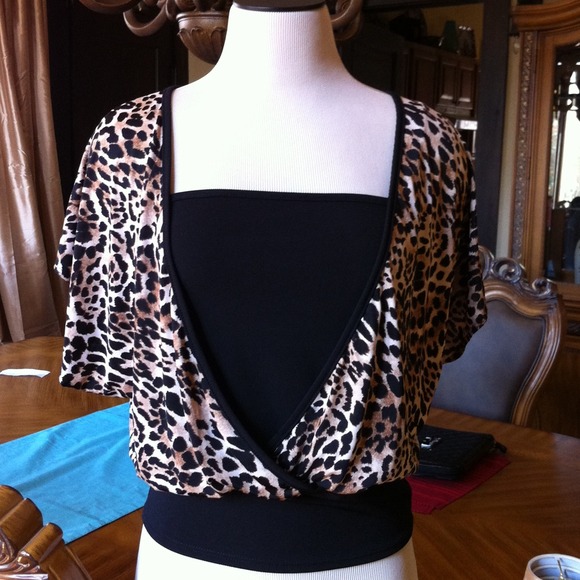 Cheetah print blouse