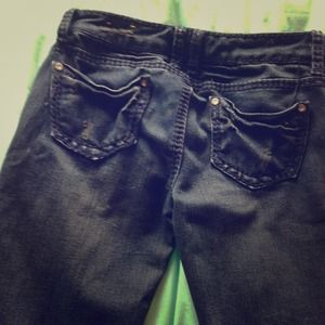 Almost famous denim distressed skinnies