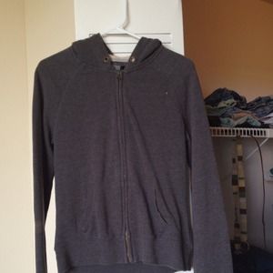 Gray zip up