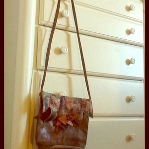 French floral purse +floral necklace