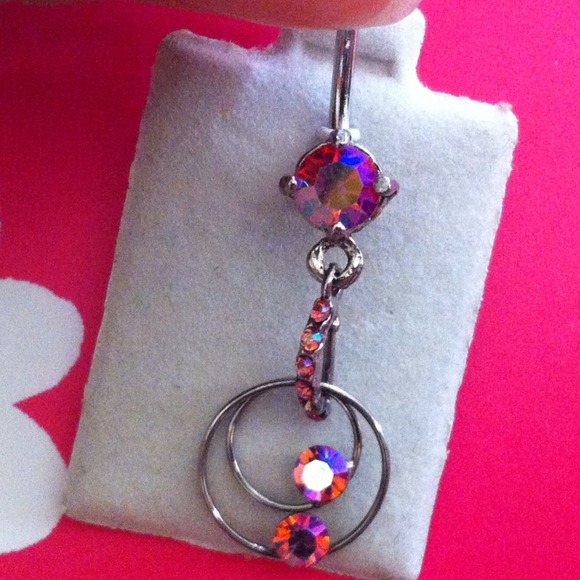 Pink belly ring