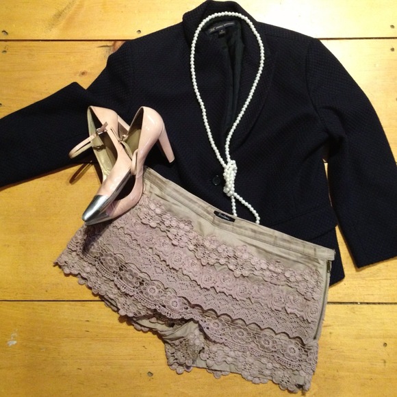 Lace/crochet shorts 😌