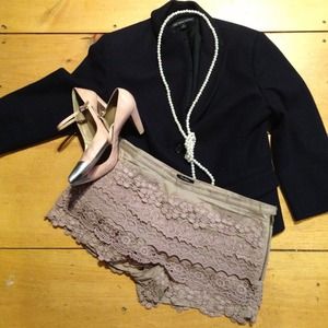 Lace/crochet shorts 😌