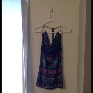 Silky Aztec print top