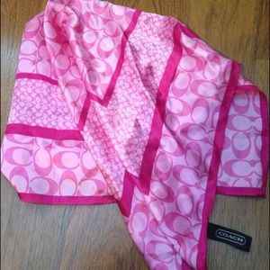 NWOT silk coach scarf. Price negotiable