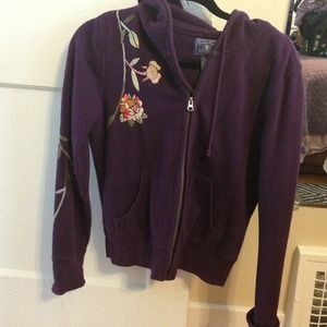 Reduced! Lucky Brand Embroidered Hoodie Sz M