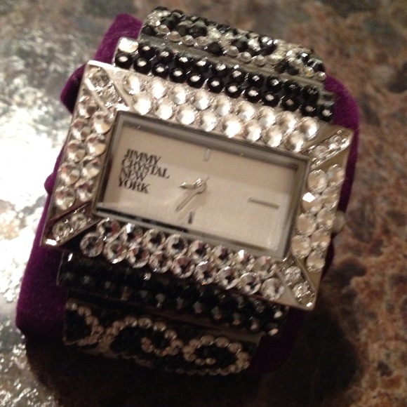 Jimmy Crystal Authentic Jeweled Paisley Watch