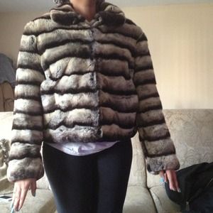 chinchilla jacket 100%real fur