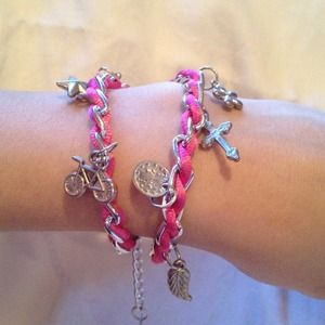 Pink and silver Bracelet