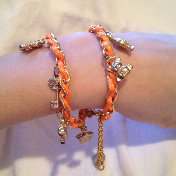 Gold and orange bracelet