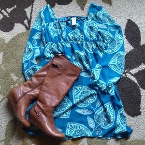 Beautiful blue empire waist dress