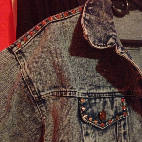 REDUCED!!!!! spiked ombré jean jacket - Picture 2 of 4