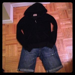 💥Reduced💥Juicy couture black Terry cloth zip up