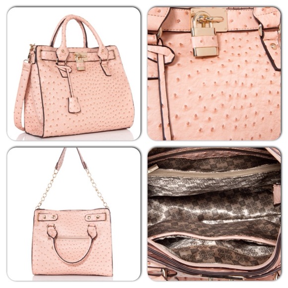 Trendy ostrich blush tote! YES!