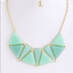 Mint triangle necklace