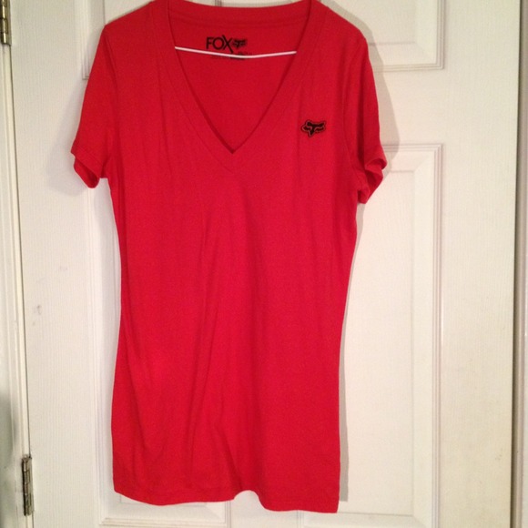 Orange Fox v-neck "polo"