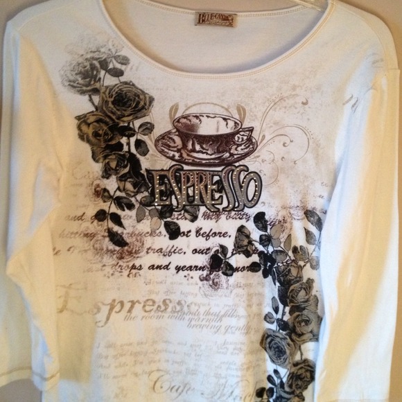 Brown, black, cream top - Picture 1 of 1