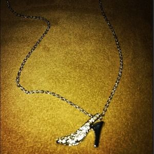 Silver heel necklace