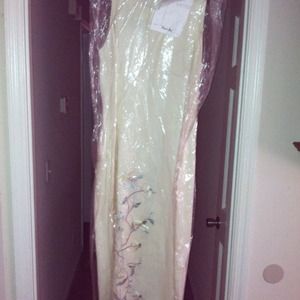 Long Linen Tan Dress