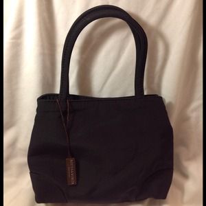 BOTTEGA VENETA Black Nylon Mini Evening Bag