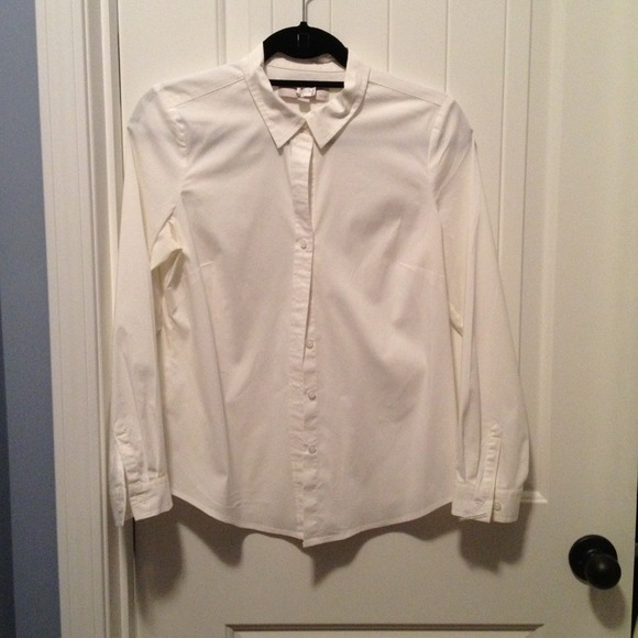 Loft White Button Down Shirt