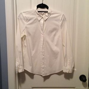 Loft White Button Down Shirt