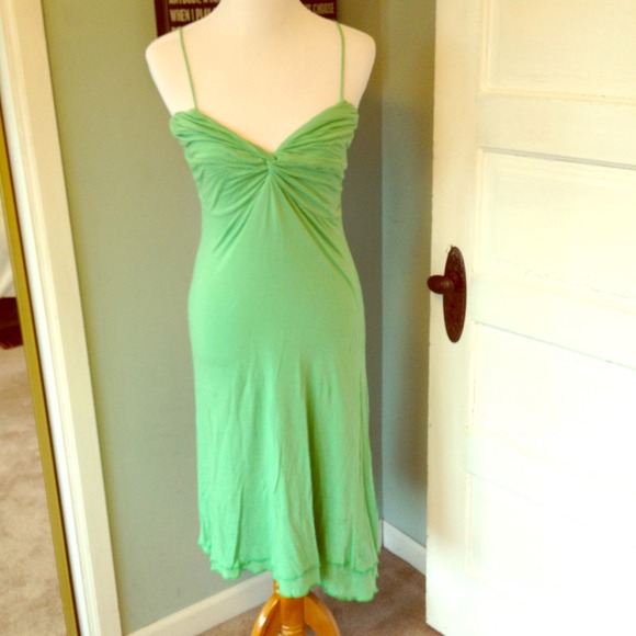 ****SOLD******* Banana Republic green slip dress