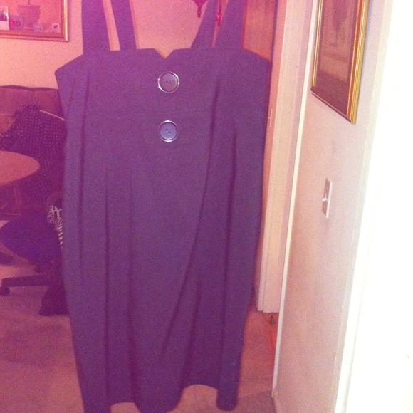 Black dress with suspenders