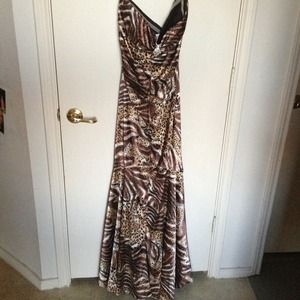 🔴REDUCED! Cheetah Evening Gown. Worn once.