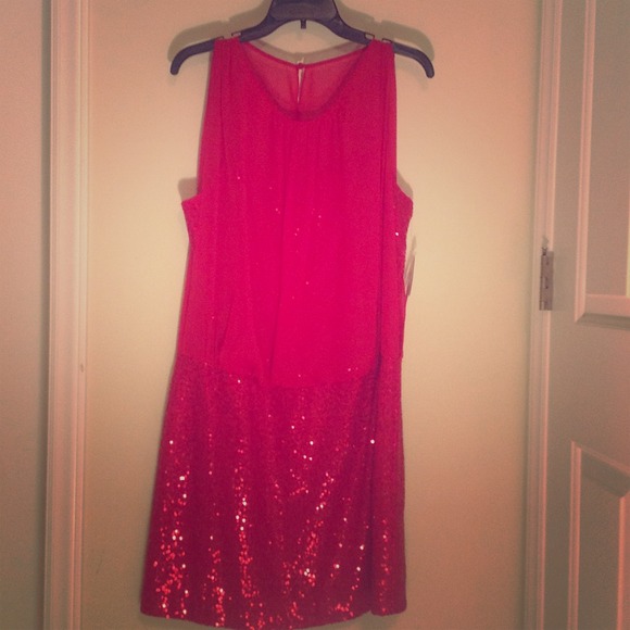 A stunning red dress