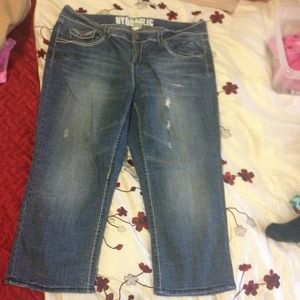 Hydraulic light blue capris