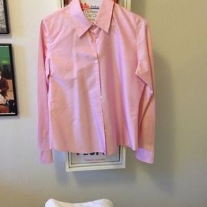 Talbots Silk Pink Blouse