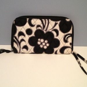 Vera Bradley white and black wallet