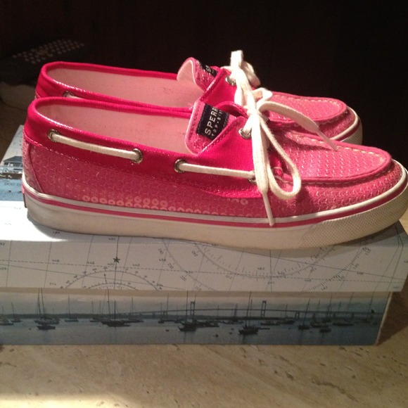 Pink Sequence Sperry Top-Sider