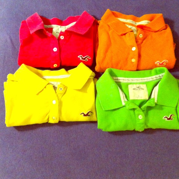 ❗NEW MARKDOWN❗Bundle of 4 Large Hollister Polos