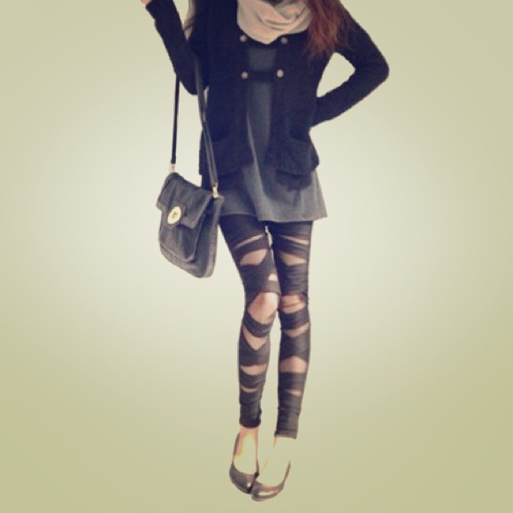 reserved4_whiterose_Celeb bandage sheer leggings