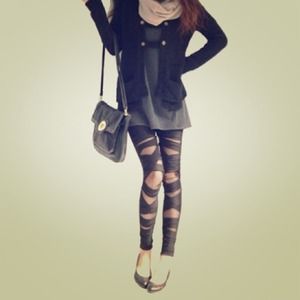 reserved4_whiterose_Celeb bandage sheer leggings