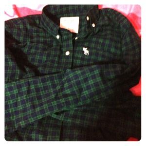 Abercrombie&Fitch Green&navy flannel