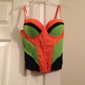 Bright colored bustier