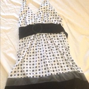 Black white and grey halter top! TRADED!!