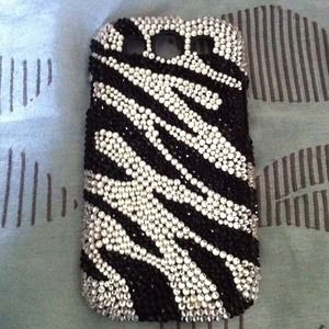 Samsung Galaxy S3 Bling Zebra Case