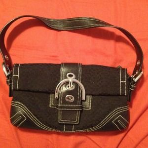 📦SALE Auth coach black smll shoulder bag purse