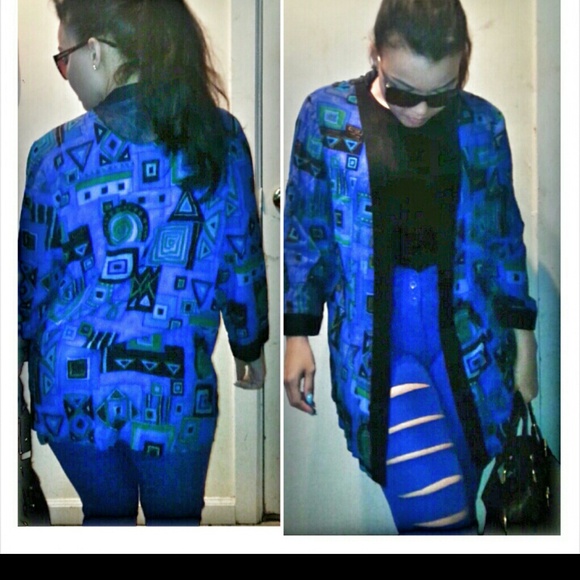 Jackets & Blazers - Vintage cover up shirt