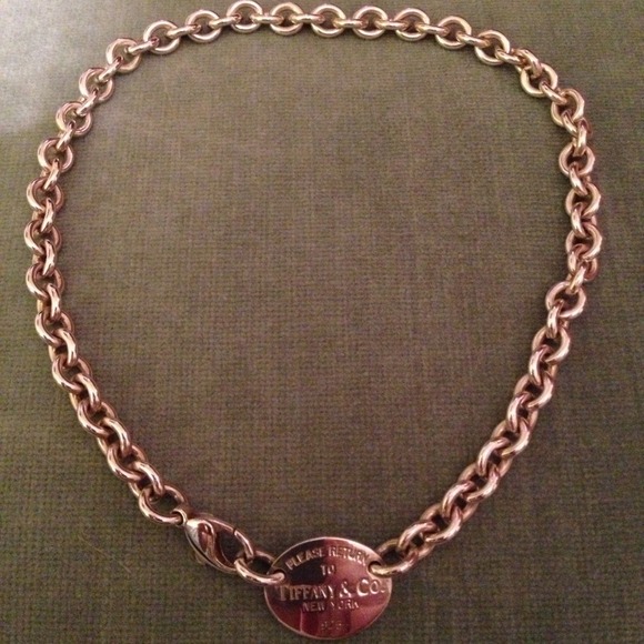 Tiffany & Co. Jewelry - RESERVED!Return to Tiffany's' Oval Tag Necklace