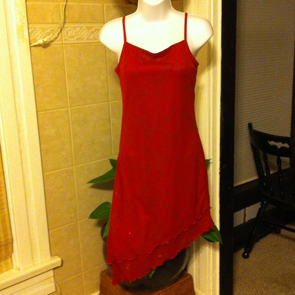 candy rocket Dresses Red Dress W Slant Bottom Poshmark