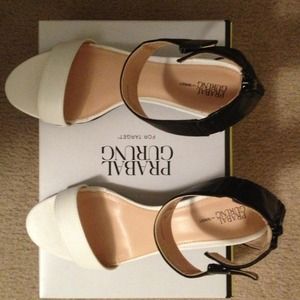 Black and white Prabal Gurung wedges - 8.5