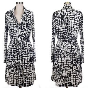 Animal print with tie belt new dress